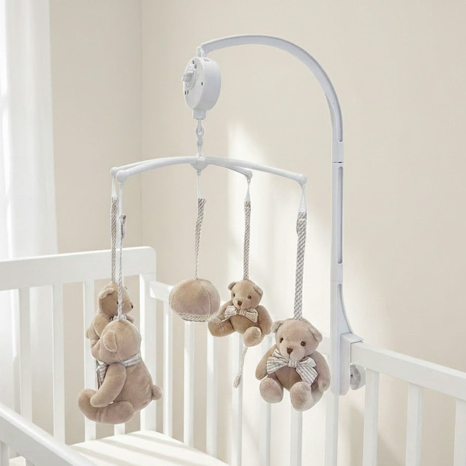 מובייל לתינוק - דובונים פופו חום