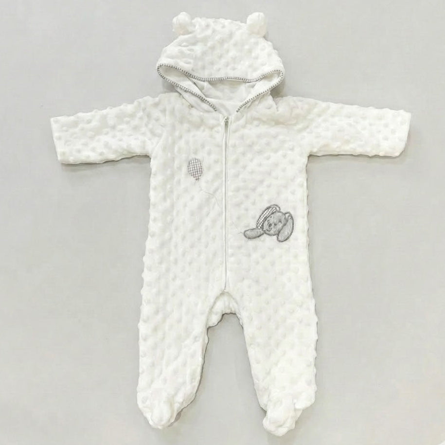 אוברול בועות - לבן